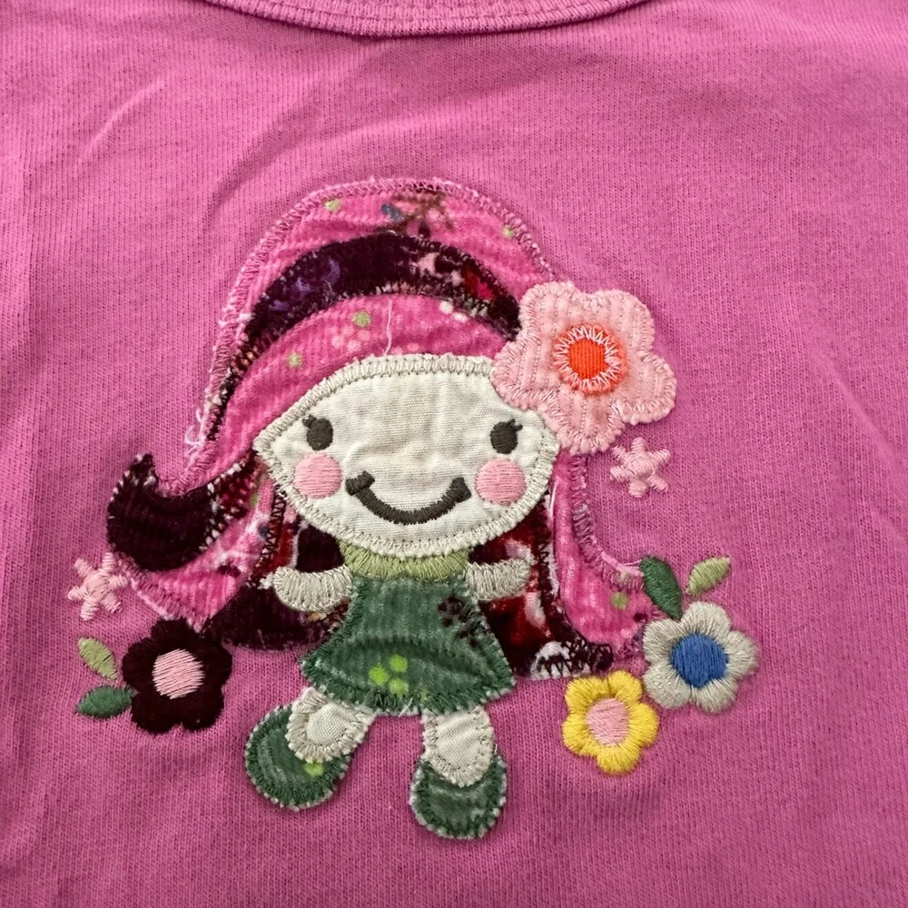 The Children’s Place Embroidered Patch Long Sleeve T-shirt in Pink Size 18 Mos